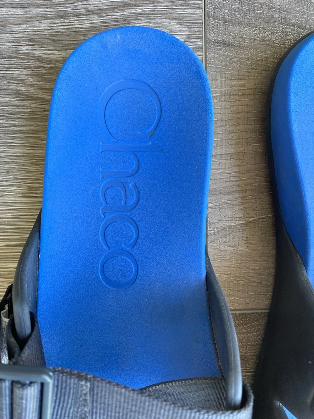 Chaco Chillos Slide Sandals Size 12 Active Blue Black Z-Strap Slides